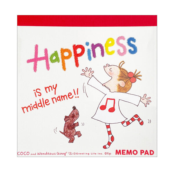 Coco and Wondrous Gang Memo Pad - Happiness