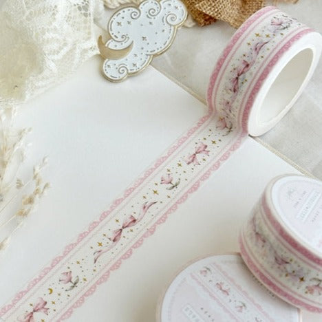 Coquette Bows & Tulips Lace Washi Tape 20mm