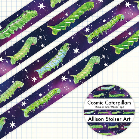 Allison Stoiser Art - Cosmic Caterpillars Washi Tape