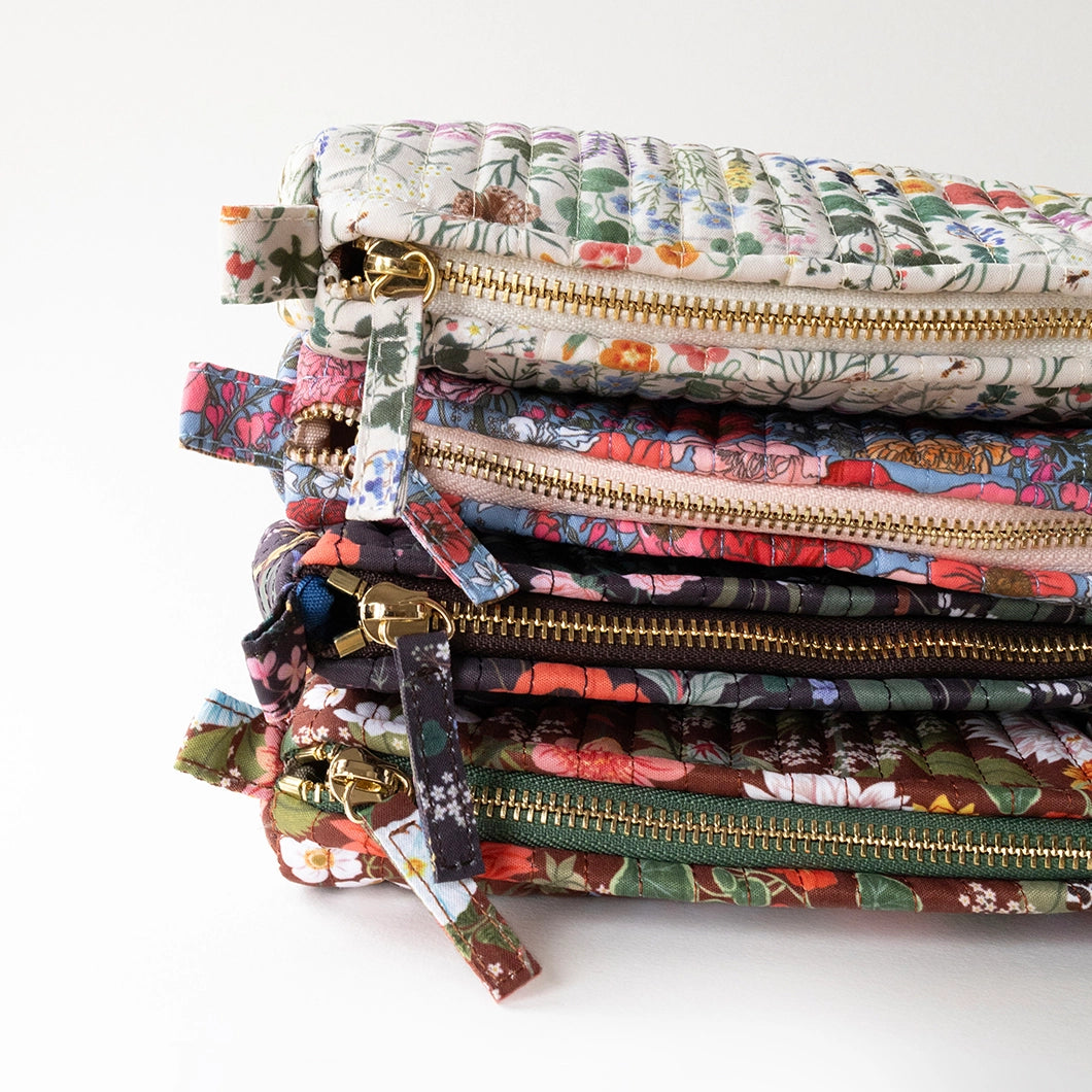 Botanica Paper Co. - Cotton Quilted Pencil Pouch - Russet