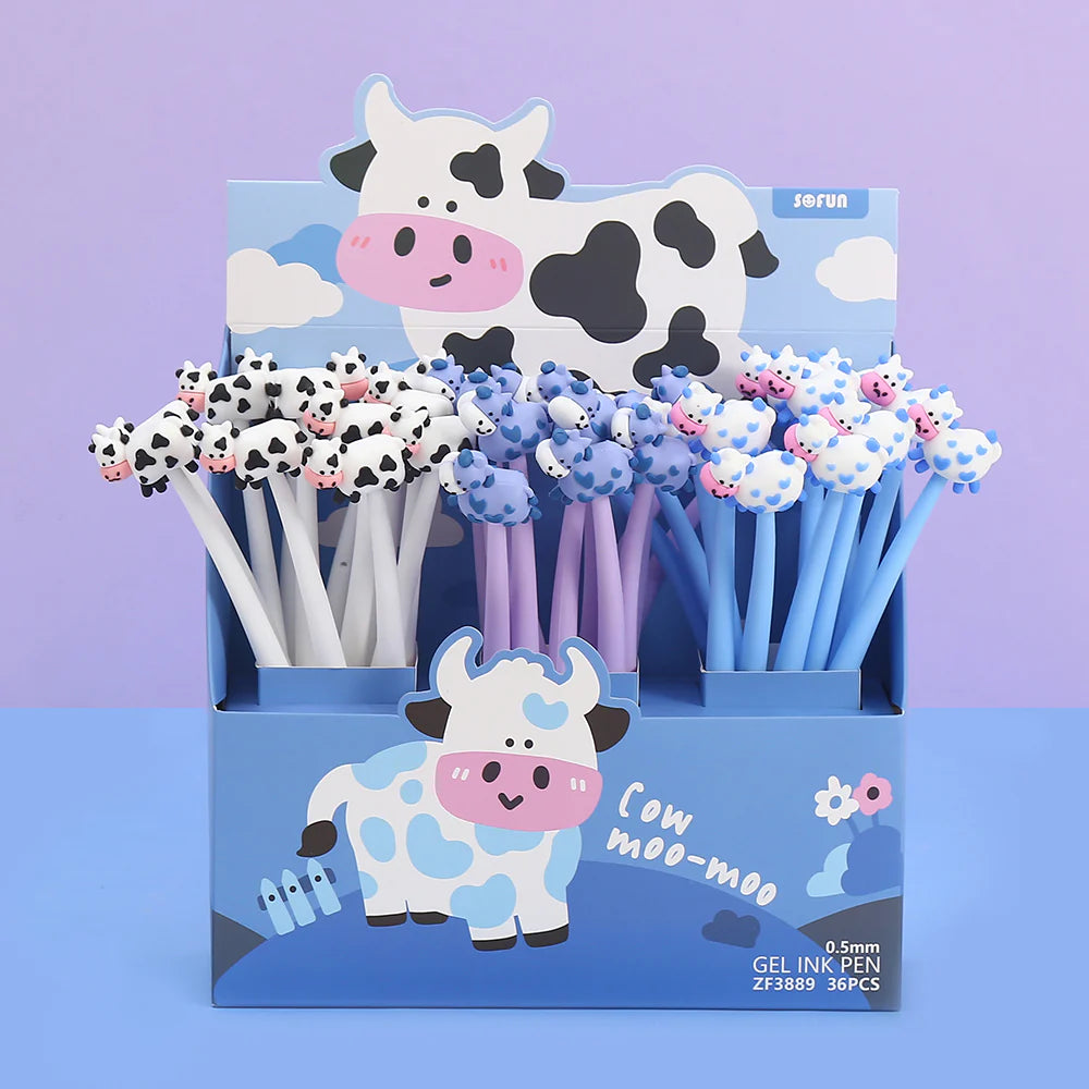 These cute cow gel pens are perfect for planning, for work, home, desk or for school. They will be a beautiful addition to your pen collection!


• 0.5mm Gel Ink
• Black Ink
• Writes very smoothly
• Measures approx. 6" - 7"
• Includes 1 pen, we will send one random color