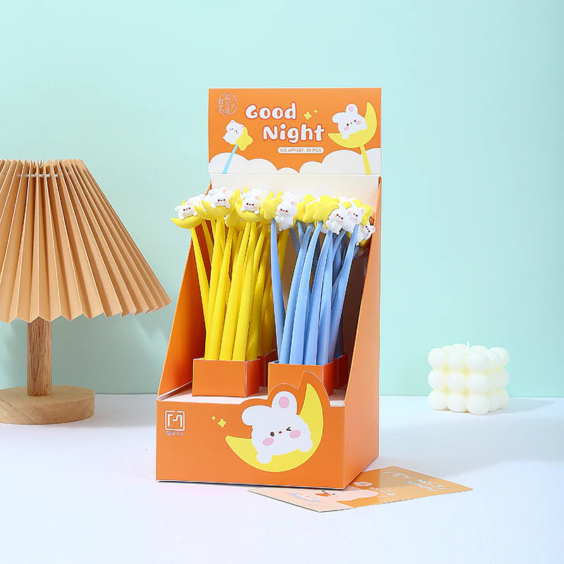These cute animal gel pens are perfect for planning, for work, home, desk or for school. They will be a beautiful addition to your pen collection!


• 0.5mm Gel Ink
• Black Ink
• Writes very smoothly
• Measures approx. 6" - 7"
• Includes 1 pen, we will send one random color/design
