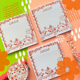 Lindas notas adhesivas con dibujos