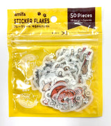 Cute Animals Sticker Flakes

These transparent deco stickers come in resealable packaging and feature various illustrations of kawaii Shiba Inu and cats.

A set of die-cut stickers featuring images of cutie dogs and cats
Comes in a resealable packaging
Total of 50 stickers with 10 different designs