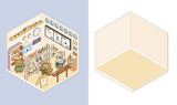 Create the coziest "konbini" convenience store imaginable, with six room sets and hundreds of stickers…

Welcome to a cozy world of absolute cuteness! Pick an empty space; furnish it, decorate it and fill it with furry little characters until it's a busy little convenience store. Then carry on until you've created your own unique keepsake: there are six to complete in this book!