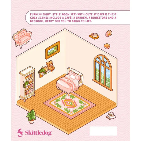 Cute 'n' Cozy Sticker Therapy Book

Relax into the latest craft-therapy craze for creating cute little scenes using adorable stickers&nbsp;

Welcome to a cozy world of absolute cuteness. Pick an empty room, furnish it, decorate it, and fill it with furry little characters. Then carry on until you've created your own unique keepsake.

This book features eight cute little themed corners to make your own homely isometric scenes. Each room is accompanied by two pages of stickers that include furniture, characte
