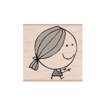 Sello de niña sonriente