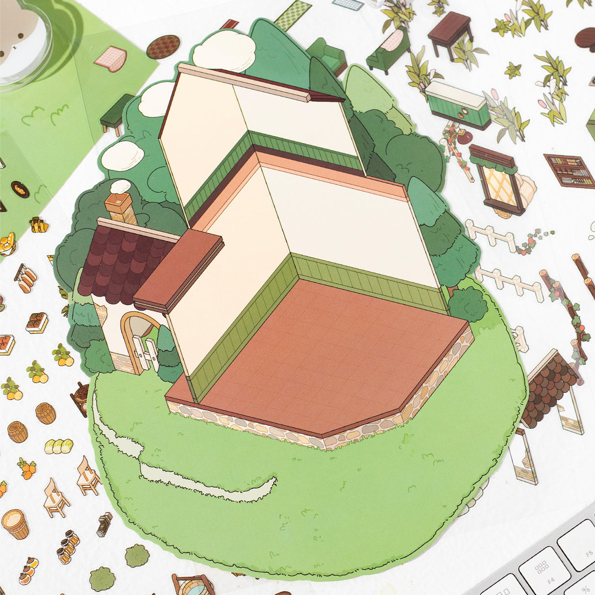 Unleash your creativity with these 3D scene stickers! Perfect for kids and adults, you can design your own eco home scene with 3 sets of sticker sheets!

1 piece of landscape paper
3 sticker sheets
7.2 in x 11.6 in