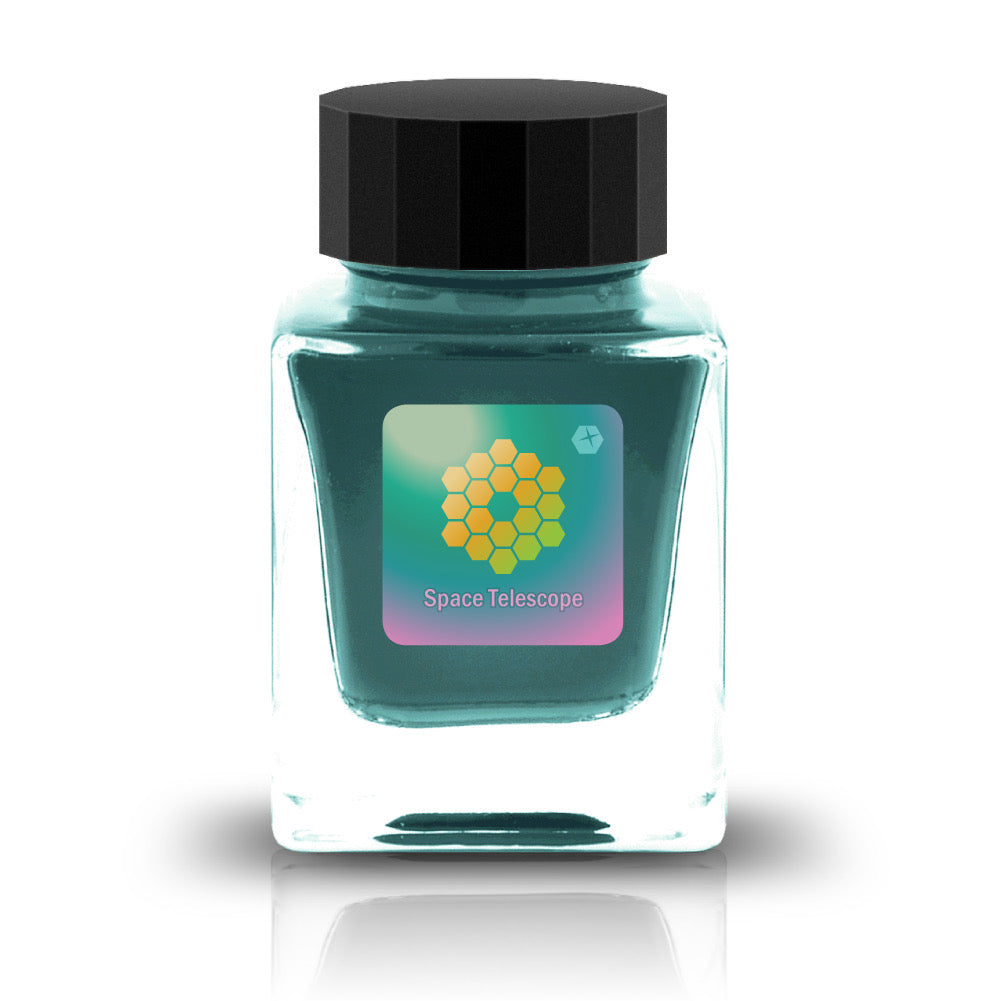 The DEEEP SPACE Collection is a series of fountain pen inks inspired by the mystery of the cosmos. Each color captures the spirit of the universe, from the deep stillness of interstellar space to the luminous shimmer of distant stars and the vivid tones of swirling nebulae. Formulated for smooth, effortless flow, these inks may also reveal subtle color-shifting effects, bringing dimension and brilliance to every stroke.


Green with brown shades
30ml