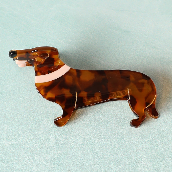 Dachshund Designed Small Hair Claw Clips