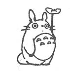 Sello de goma de Totoro bailando 