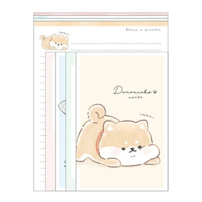 Dararinko Shiba and Cat Letter Set