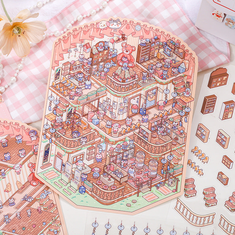 Unleash your creativity with these 3D scene stickers! Perfect for kids and adults, you can design your own eco home scene with 3 sets of sticker sheets!

1 piece of landscape paper
3 sticker sheets
7.2 in x 11.6 in