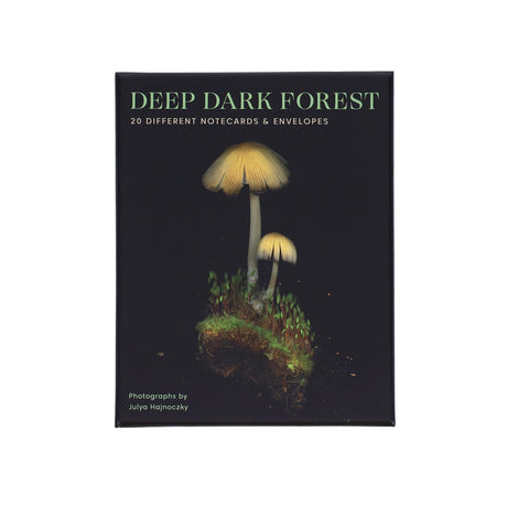 These luminous&nbsp;notecards capture the beauty of the forest floor, from ferns to fungi.

Share the wonders of the woods with fellow nature lovers. Julya Hajnoczky's photographs celebrate the oft-overlooked world of mushrooms, mosses, ferns, and other foraged treasures. Carefully arranged against striking black backgrounds, these portraits of biodiversity lend a fresh and sophisticated touch to your handwritten messages.