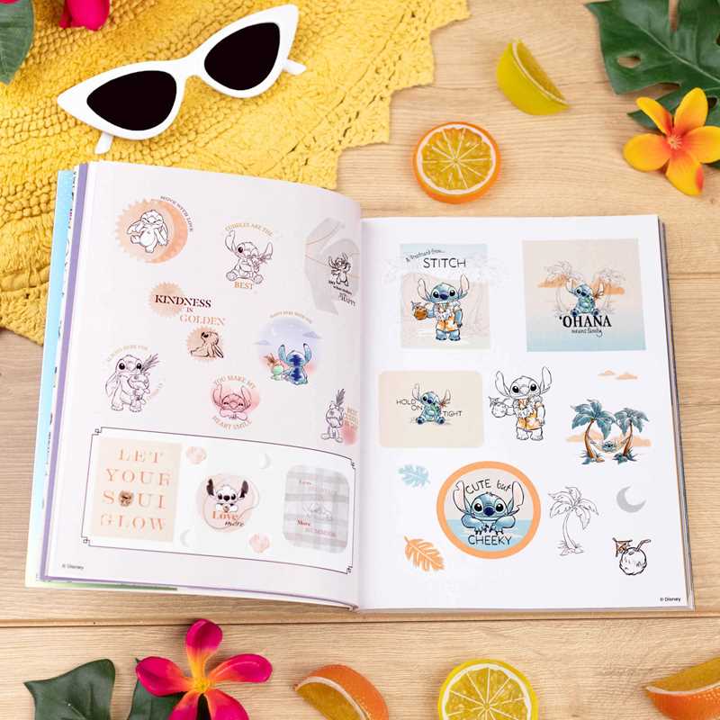 More than 500 colorful stickers of everyone’s favorite blue alien are perfect for scrapbooking or decorating your personal items.

Since the 2002 release of the Disney animated film Lilo & Stitch, the wild blue alien known as Stitch has become a fan favorite—so much that he now has his own sticker book! This collection of more than 500 colorful stickers includes fun and rarely seen images from the Disney archives, including character art, composed graphics, icons, and unique designs that are perfect for scr