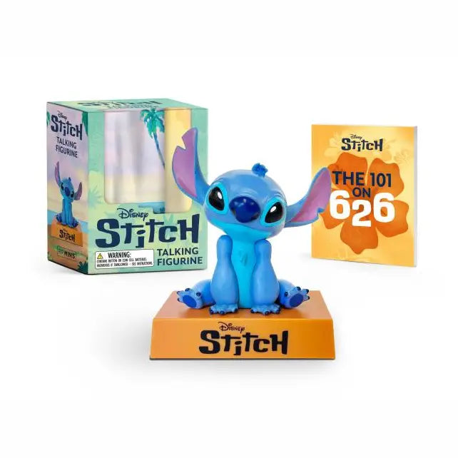 “Family means nobody gets left behind” with this officially licensed miniature kit celebrating everyone’s favorite extraterrestrial.

Unique figurine with fun sound effect: Features a 3-inch collectible of Stitch that plays ten audio clips of iconic Stitch phrases, including “Ohana means family,” “Meega, nala kweesta!” (from his native alien language), and more.

Book Included: 48-page mini book featuring Stitch’s backstory, popular quotes, and images from the original film.

Perfect Gift: A must-have gift 