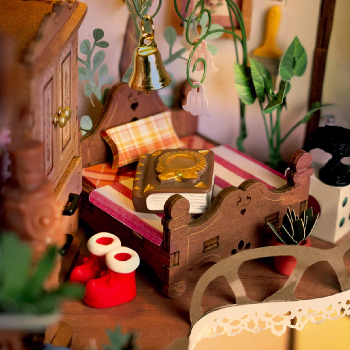 Bring a touch of storybook charm to your shelves with the Fairytale Tree House DIY Miniature Kit — a cozy two-story tree-trunk home filled with whimsical details, plants, and tiny décor. A relaxing build and a beautiful display piece for miniature lovers.

2 AAA batteries required; batteries are not included.
Ages 14+
275 pieces&nbsp;
Assembled size: 8.3 x 7.2 x 8.9 inches