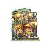 Escape into a peaceful retreat with this miniature kit-a dreamy blend of indoor charm and outdoor beauty. This cozy loft is a plant lover's paradise, filled with blooming flowers, lush greenery, and thoughtful touches of home. With a comfy sofa, a charming desk, and warm light that illuminates the space, it's the perfect hideaway for creativity and relaxation.

2 AAA batteries required; batteries are not included.
Age Range: 14+
Assembled Dimensions: 8.7 x 6.7 x 9.25 inches