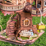 Craft a fairy sakura-scented retreat with this Rolife 3d puzzle! Delicate cherry blossoms, a swing, spiral stairs &amp; lift basket channel —no plastic, just soul-soothing wood. The miniature kit brings adventure fantasies to life.

535-piece 3d puzzle click snugly without glue—just gentle pressure! (no nail-breaking snaps!). Enjoy 5 hours of immersive, stress-relieving fun with the miniature kit. Perfect for unwinding after work or sharing quality time with family.