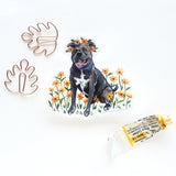 Pitbull with Black Eyed Susans Sticker