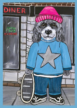 No canines are cooler than the twenty stylin' and wildin' dogs in this hilarious set of 20 postcards by artist Carly Beck. These paintings of perfectly dressed dogs feature top breeds like Frenchies, retrievers, and many more, each inviting you into a world that's part Richard Scarry, part Vogue fashion shoot.

Postcards; 5 x 7 inches; 20 pages.