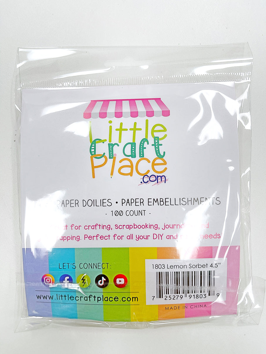 Doily Sorbete de limón 4.5" Doilys 100ct