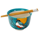Donburi Bowl with Chopsticks Set Robin

Bowl Size: 5" Dia x 3.75"H
Chopsticks 9"L
Capacity: 18 fl oz
Origin: China
