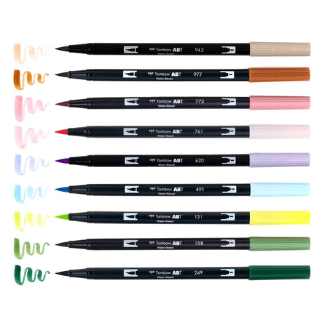 Tombow Dual Brush Pen Art Markers, Fairies, 10-Pack