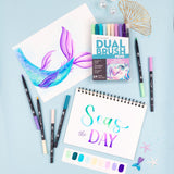 Tombow Dual Brush Pen Art Markers, Mermaids, 10-Pack