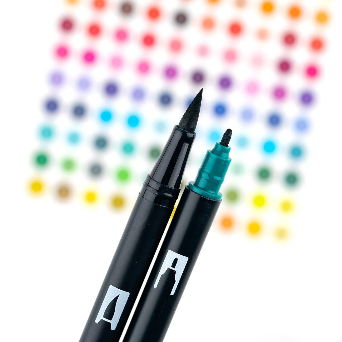 Marcadores artísticos con punta de pincel doble, color verde lima, paquete de 6