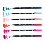 Dual Brush Pen Art Markers Very Berry, 6-Pack