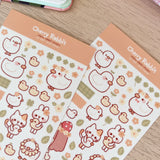 Cherry Rabbit - Duck Friends Sticker Sheet