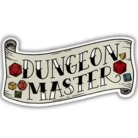 Last Chance!  Kingdom of Threads - Dungeon Master Tattoo Flash Style - D&D Dungeon Master Vinyl Sticker