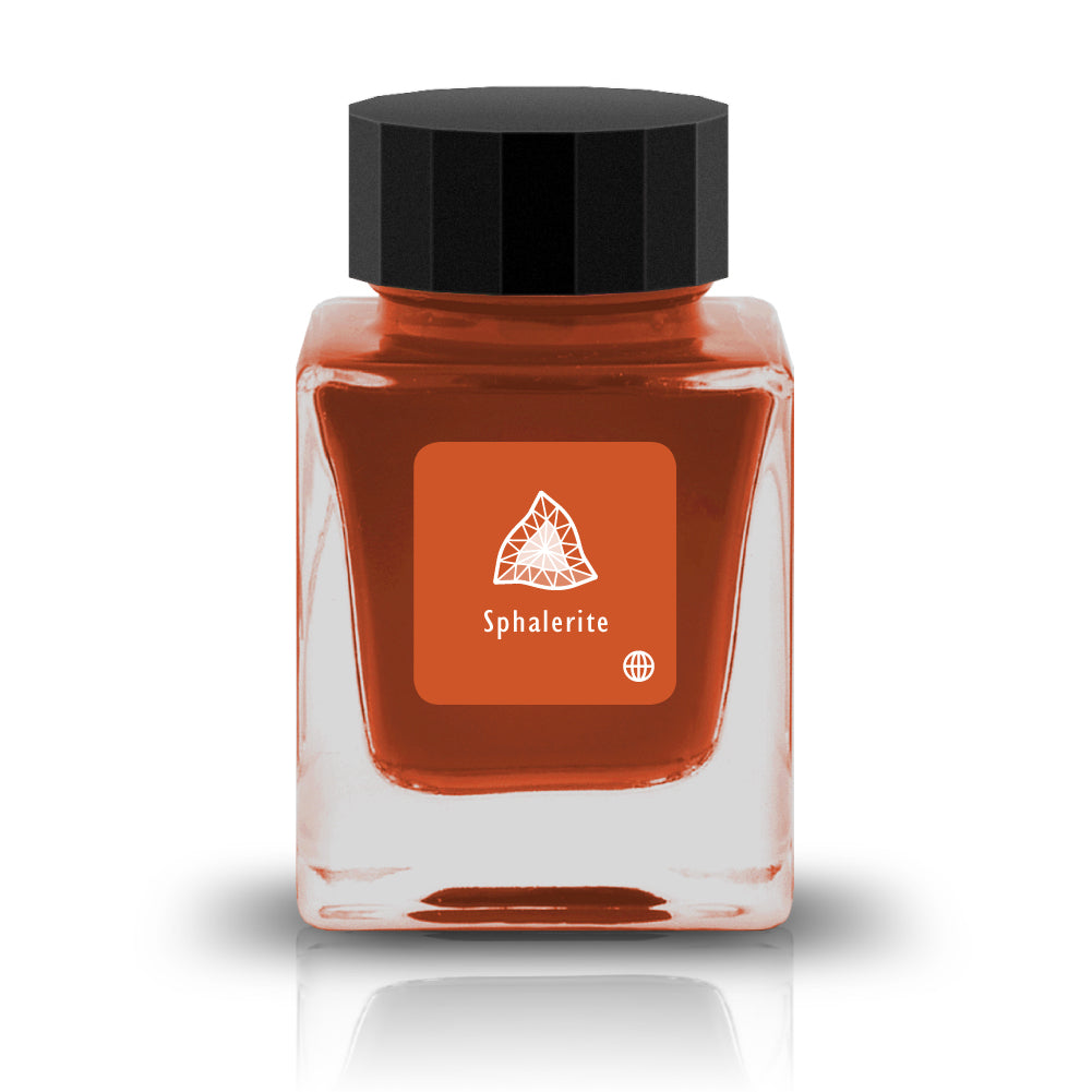Embrace the bold and vibrant tones of nature through Tono &amp; Lims'&nbsp;Earth Contact Line. Inspired by rich gemstones, each ink color is perfect for those who enjoy adding radiance to their collection. Be sure to shake the bottle well before use to evenly disperse the glitter.

RGB: 205, 84, 29
Orange
Shimmering
30 ml
