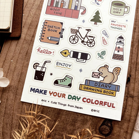 Eric Small Things Sticker Sheet - Make Your Day Colorful