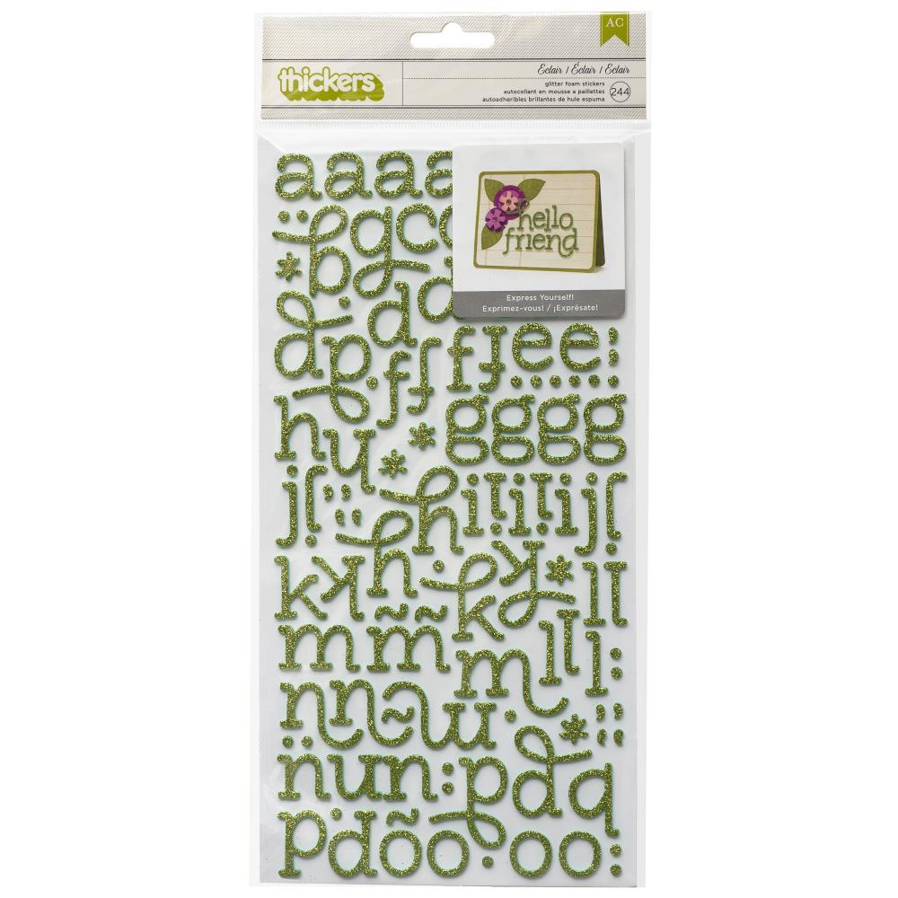 Thickers Glitter Foam Stickers Eclair - Cucumber