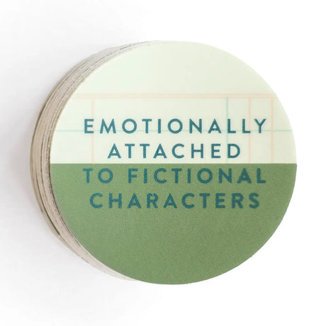 Introducing our Emotionally Attached Decal Sticker—a playful homage to every book lover who finds themselves deeply connected to fictional characters! This whimsical sticker perfectly captures the bittersweet joy of reading and the powerful bonds we form with characters who feel like friends. This decal is ideal for your laptop, water bottle, or reading nook, adding a touch of personality to your favorite spaces. Whether you’re lost in a fantasy world, navigating a gripping thriller, or enjoying a heartfelt