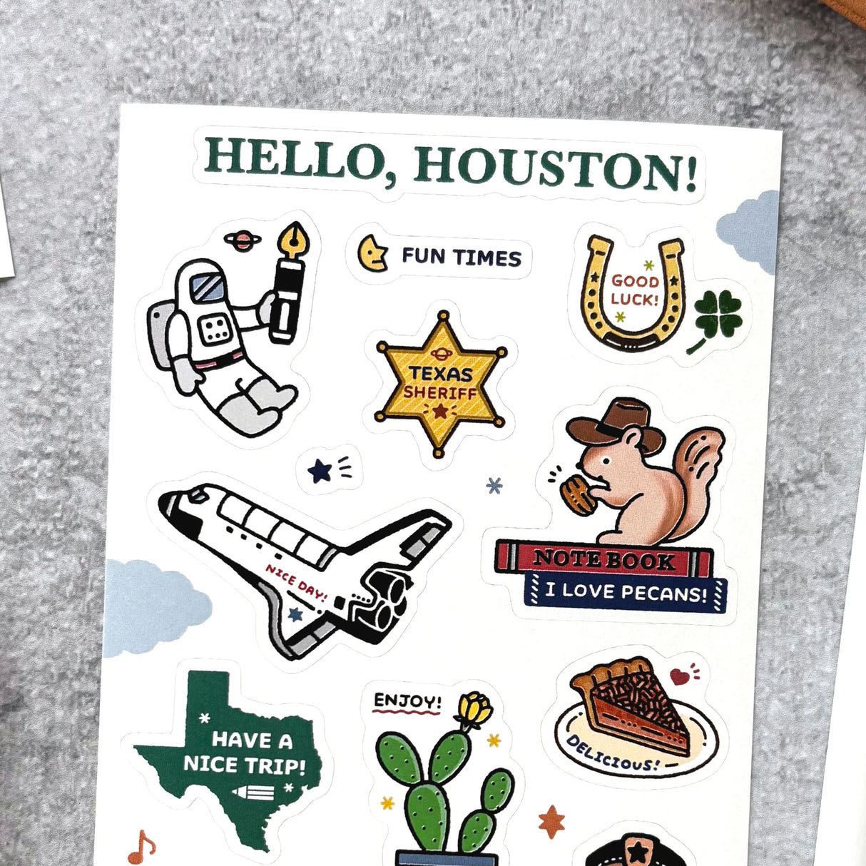 Eric Small Things - Hello Houston Sticker Sheet