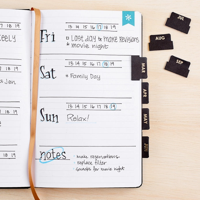 Erin Condren Monthly Adhesive Tabs - Neutral