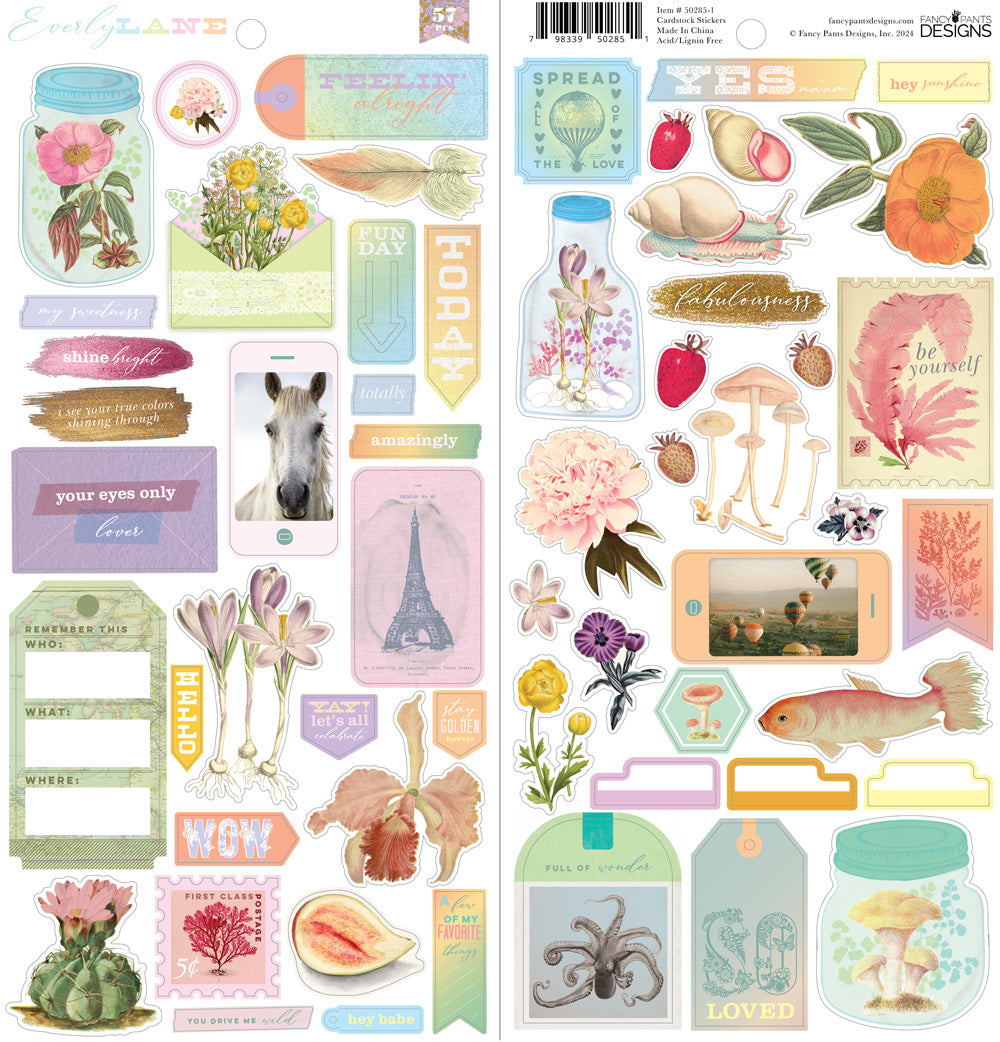Fancy Pants Designs Everly Lane - Cardstock Stickers