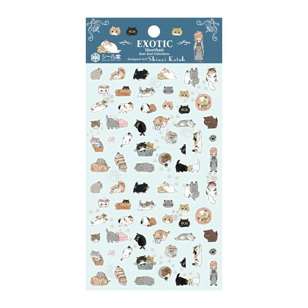 Exotic Shorthair Sticker Sheet

This is a small size transparent material sticker that is easy to decorate in planners or journals. It contains two identical illustrations, so you can use it for preservation, matching, or sharing.

Sheet size: Length 150× Width 90mm
Includes 1 sticker sheet