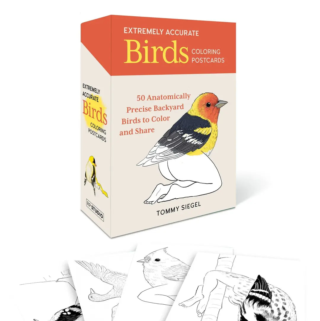 Extremely Accurate Birds Coloring Postcards