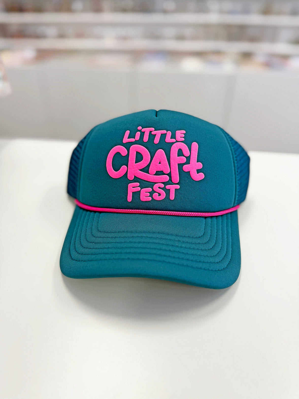 Little Craft Fest Turqouise Trucker Hat
