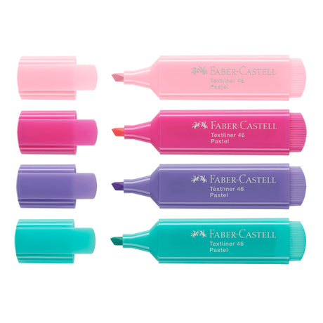 Highlight Your Ideas with Eco-Friendly Pastel Colors! Convenient 4-Pack for Creatives On-the-Go.

Discover the perfect blend of pastel color and sustainable design with our Textliner 46 Highlighters. Featuring bright pastel colors, these highlighters bring your notes to life with eye-catching pastels that stand out on any page.

Non-toxic and safe, our highlighters use water-based ink that ensures excellent marking results with even color laydown. Textliner 46 Highlighters are odorless, making them the pref