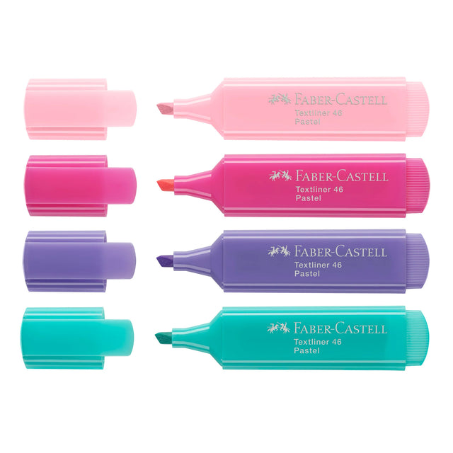 Highlight Your Ideas with Eco-Friendly Pastel Colors! Convenient 4-Pack for Creatives On-the-Go.

Discover the perfect blend of pastel color and sustainable design with our Textliner 46 Highlighters. Featuring bright pastel colors, these highlighters bring your notes to life with eye-catching pastels that stand out on any page.

Non-toxic and safe, our highlighters use water-based ink that ensures excellent marking results with even color laydown. Textliner 46 Highlighters are odorless, making them the pref