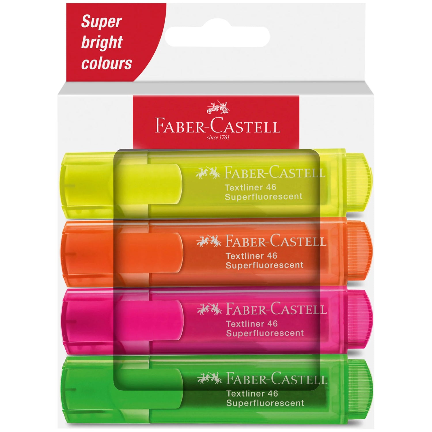 Highlight Your Ideas with Eco-Friendly Neon Colors! Convenient 4-Pack Ideal for Various Needs.

Transform your work or study sessions into efficient, visually dynamic experiences with Textliner 46 Highlighters! Meticulously engineered to be more than just a marker, these highlighters are your tool for precision, vibrancy and a touch of brilliance in every stroke.

Non-toxic and safe, our highlighters use water-based ink that ensures excellent marking results with even color laydown.&nbsp;

Achieve three dif
