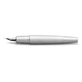 e-motion Pure Silver writing instruments captivate with their dynamic silhouette. With its reduced look and cool feel, e-motion Pure Silver proves its potential to become a timeless classic. Barrel made of chrome-plated metal in matte silver with elaborate guilloche engraving.

The cap is chrome-plated matte metal with a spring-loaded metal clip. It fastens on and off by a quick twist. With the conical shape of the barrel, the cap is not designed to post.



High-quality stainless steel nib.&nbsp;
Equipped 