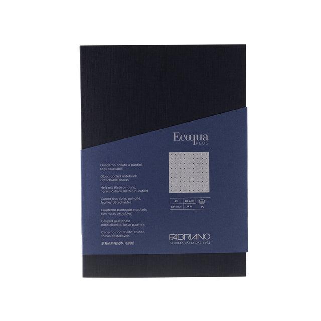 Ecoqua Plus by Fabriano is a collection of notebooks designed to accompany you every day, withstanding prolonged use. These notebooks open perfectly, allowing you to comfortably write on every page, right down to the last. Entirely made in Italy, they use the best raw materials and are produced with renewable energy, demonstrating a concrete commitment to sustainability.


The cover, with its special canvas-like texture and scratch-resistant finish, is available in eight intense and bright colors, giving a 