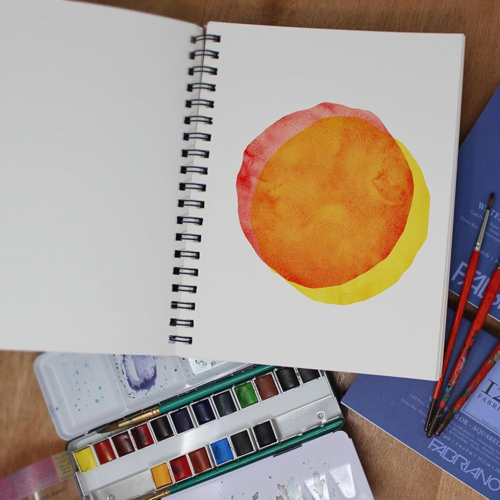 The Fabriano 1264 Watercolour features a cold press surface of exceptional quality: absorbent, but not too much, resistant to scratching. Not only does it enhance the vibrancy of the colours, it is very forgiving while enabling all lifting and scrubbing techniques.

Students and professionals alike will appreciate a surface that works for all wet techniques, allowing for ample lifting and scrubbing. For use with watercolor, gouache, acrylic, acrylic ink, pen and ink, pencil or colored pencil.

Weight of pap