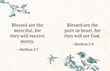 This beautifully presented tiny book features 150 quotes, inspirations, and contemplations from the New Testament of the Bible.

Intended for anyone who wants to foster deep reflection, as well as for those who simply want a little and eminently portable reminder of God’s wisdom and love in their daily lives.
